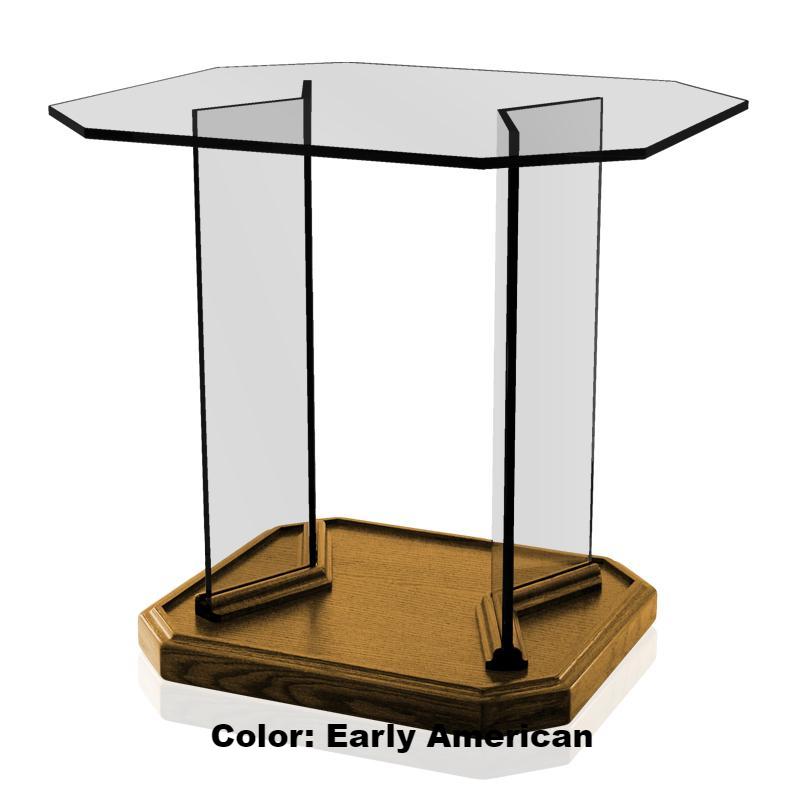 Glass Communion Table NC3/NC3G Prestige End Table-Early American-Glass Pulpits, Podiums and Lecterns and Communion Tables-Podiums Direct