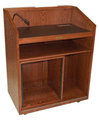 Handcrafted Solid Hardwood Lectern Providence-Back View-Handcrafted Solid Hardwood Pulpits, Podiums and Lecterns-Podiums Direct