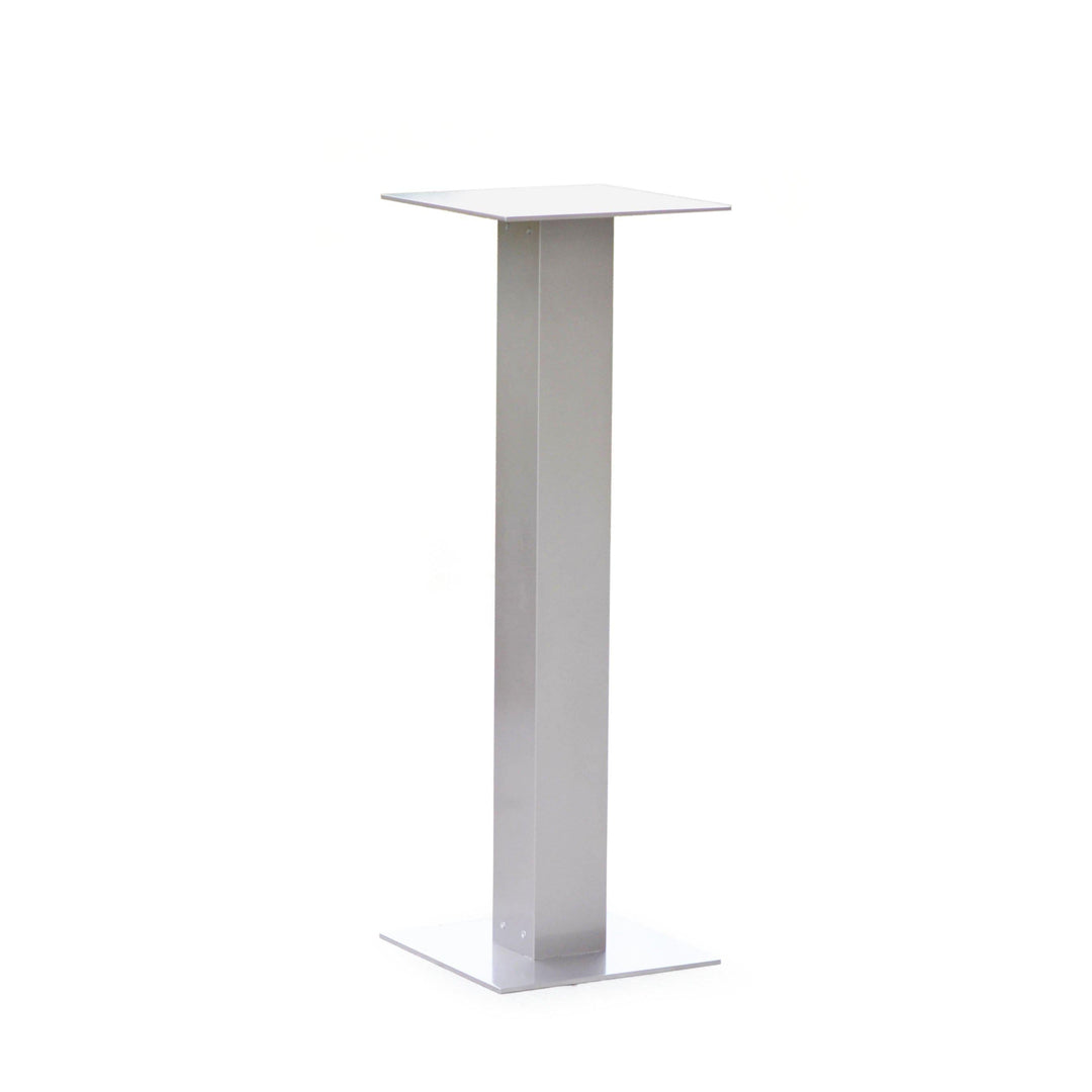 Contemporary Aluminum Side Table TA3-Angle View-Tithe Boxes, Baptismal Font, Flower Stands, and Offering Tables-Podiums Direct