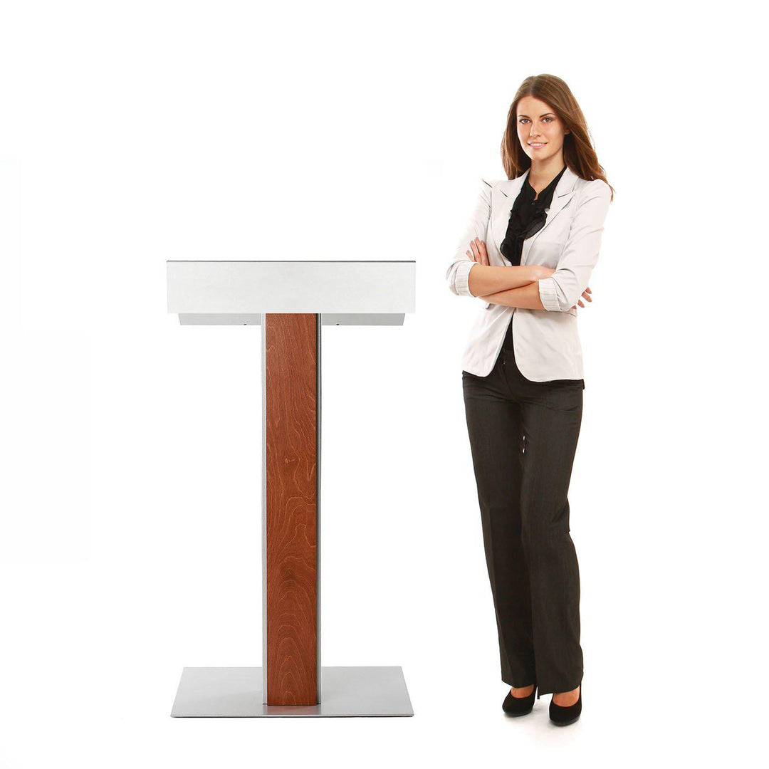 Contemporary Lectern and Podium Y-55-Front View-Contemporary Lecterns and Podiums-Podiums Direct