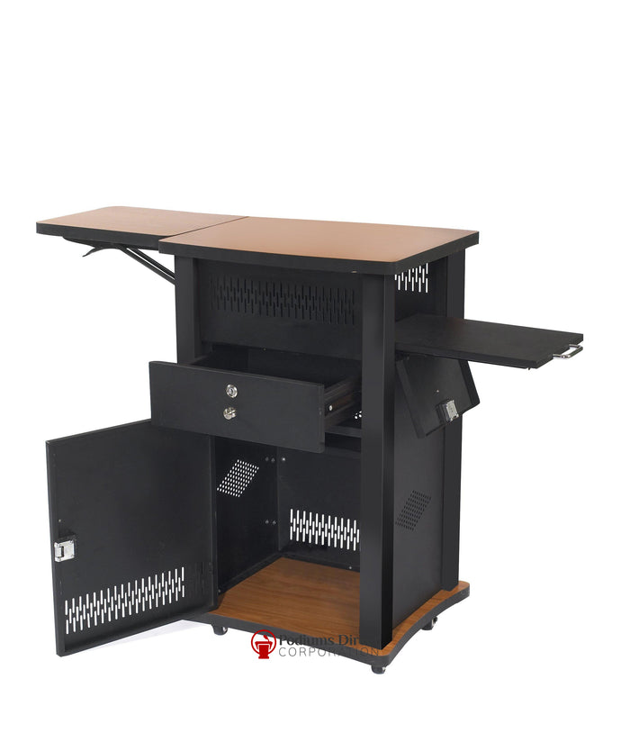 Presentation Cart: The Wizard AV Cart with Power and Ports [WZD]