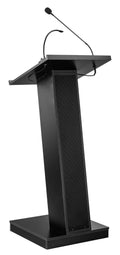 Modern Lectern with Built-In Sound System, Black: Oklahoma Sound ZED