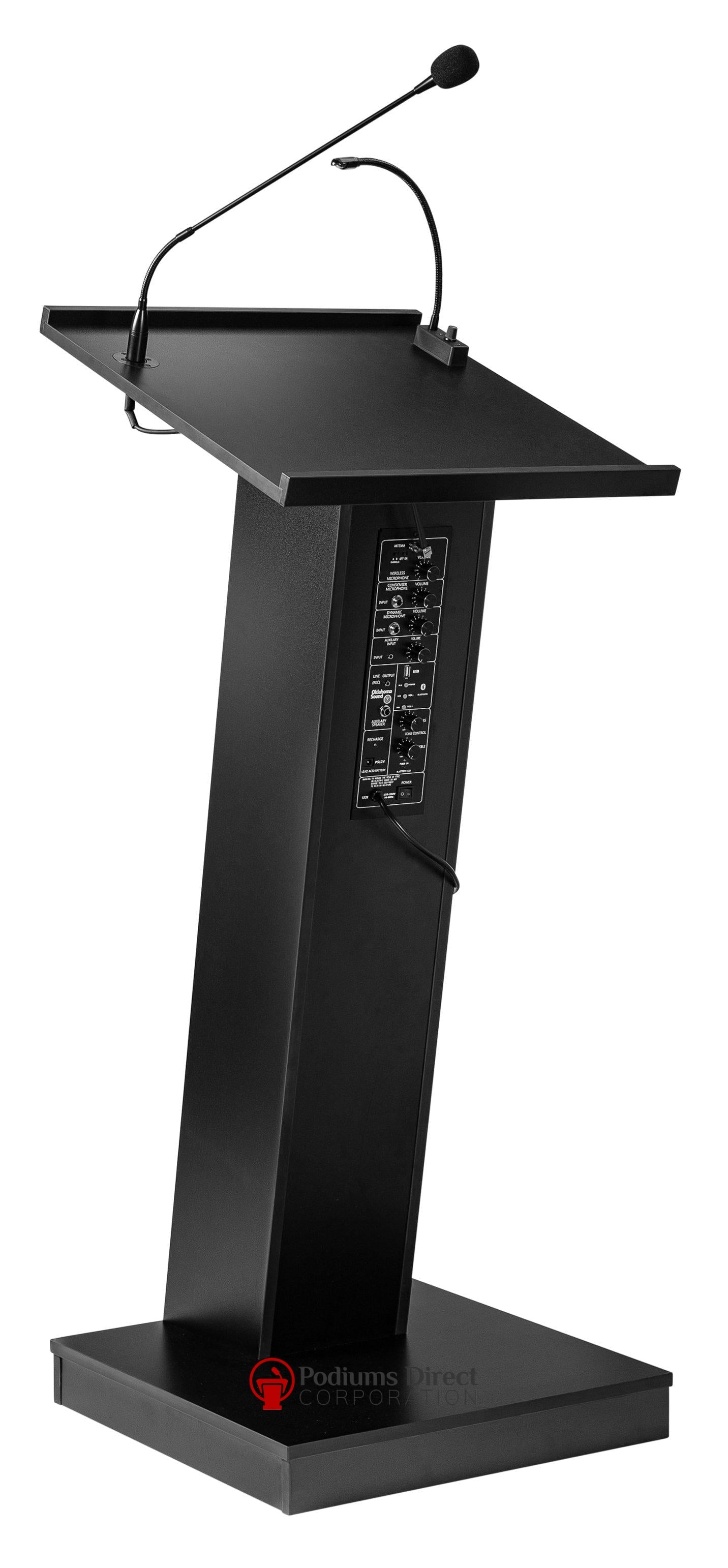 Sound Lectern ZED Oklahoma Sound. Color: Black. – Podiums Direct