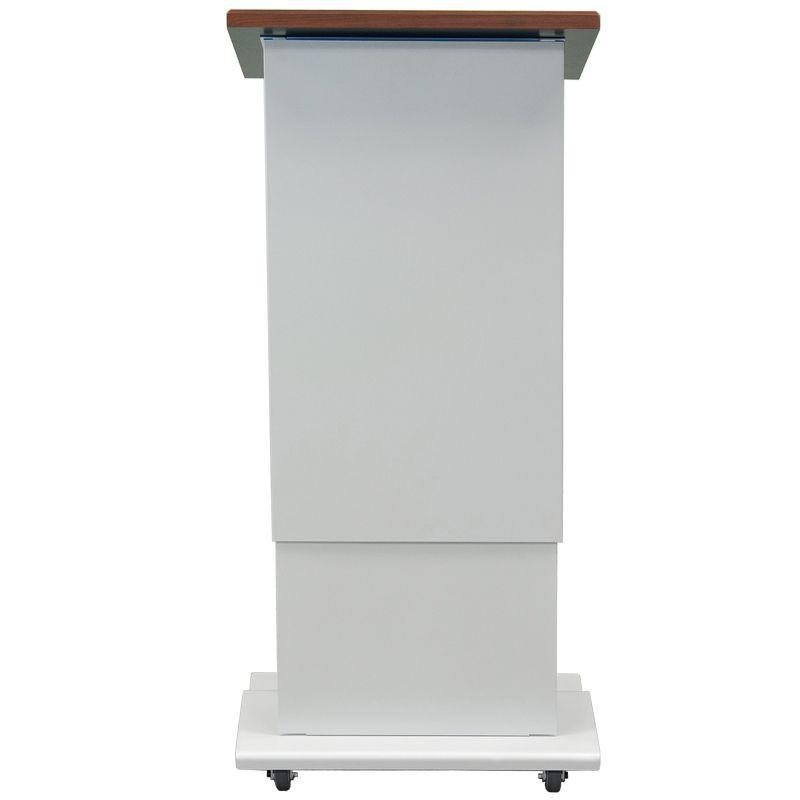 Metal Electric Lift, Height Adjustable Lectern, LEXYZ28-Front View-Contemporary Lecterns and Podiums-Podiums Direct