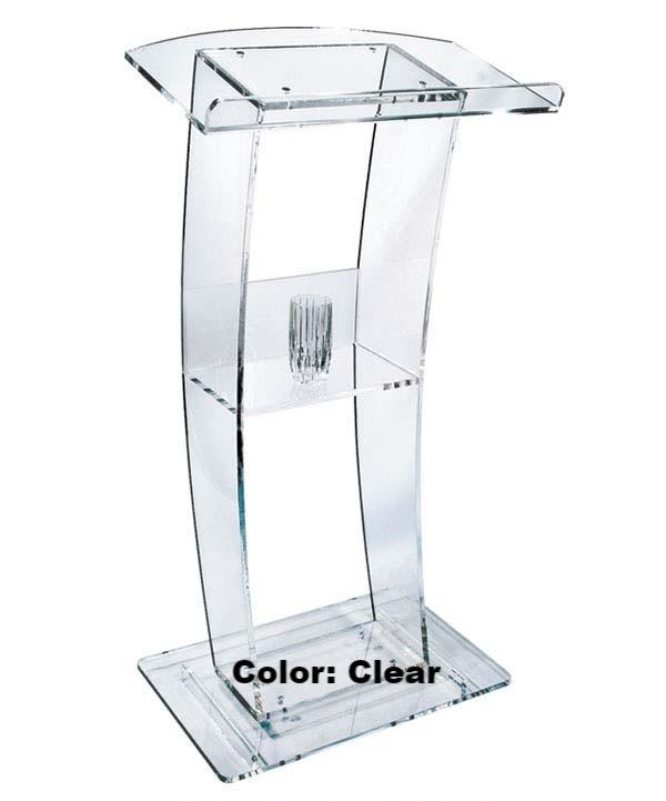Acrylic Lectern C Design-Acrylic Pulpits, Podiums and Lecterns-Podiums Direct