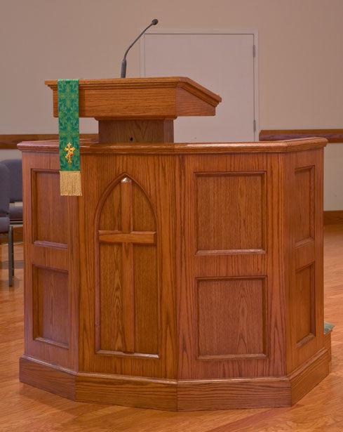 Church Wood Pulpit Custom No 1-Church Solid Wood Pulpits, Podiums and Lecterns-Podiums Direct
