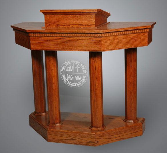 Wood with Acrylic Pulpit Custom No 6-Wood With Acrylic Pulpits, Podiums and Lecterns-Podiums Direct