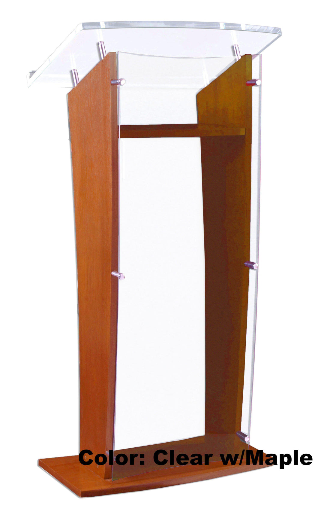 Wood with Acrylic Public Speaking Stand-Wood With Acrylic Pulpits, Podiums and Lecterns-Podiums Direct