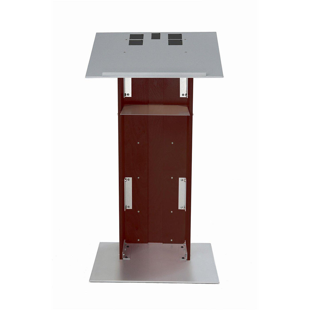 Contemporary Lectern and Podium K-2-Back View All Mahogany-Contemporary Lecterns and Podiums-Podiums Direct