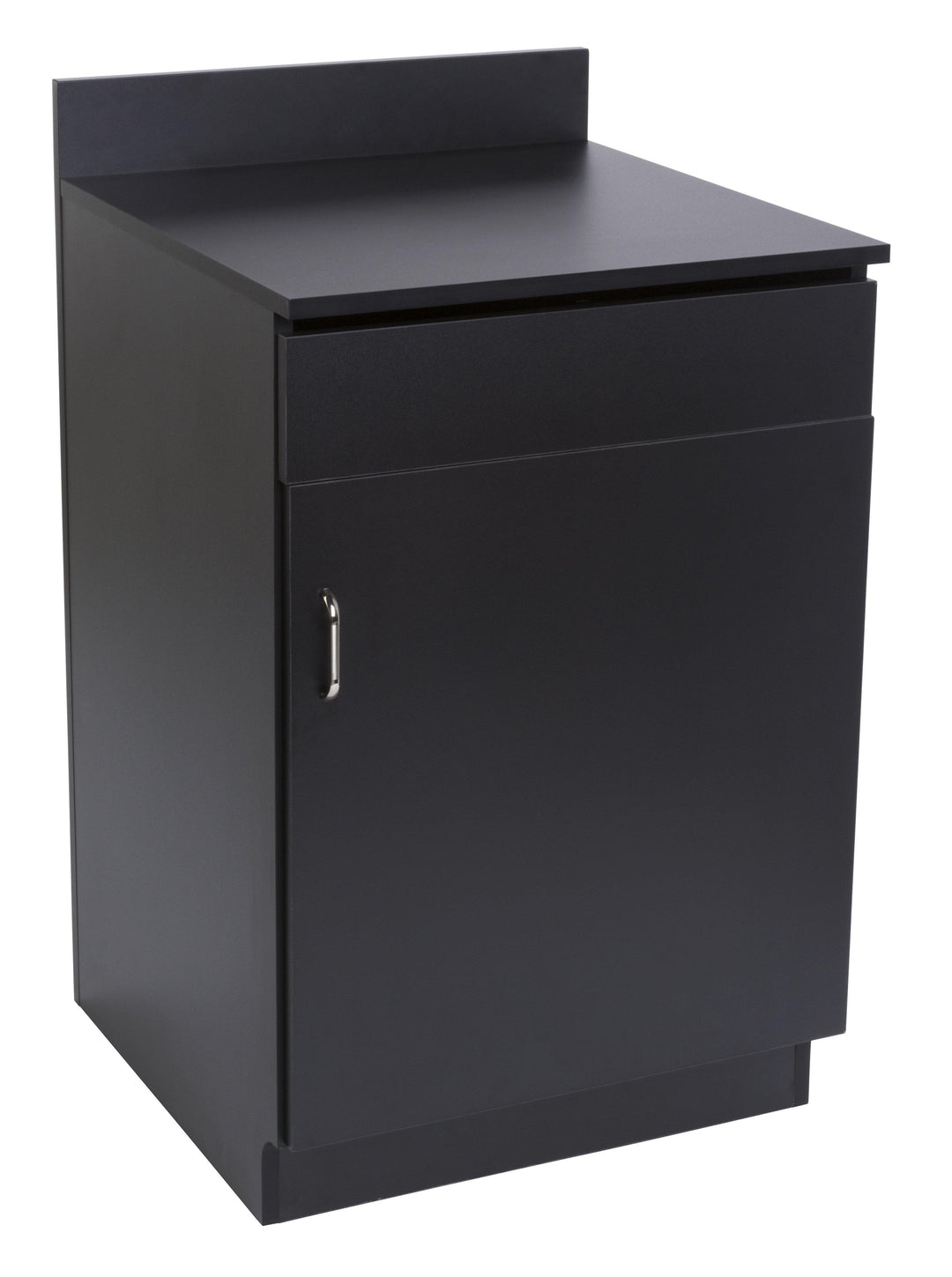 Closed Cabinet Restaurant Host Station in Black or Mahogany-Black-Valet Podiums, Security, and Host Stations-Podiums Direct
