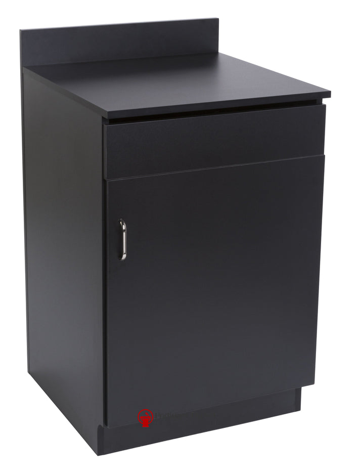 Valet Podium and Host Station Closed Cabinet Restaurant in Black