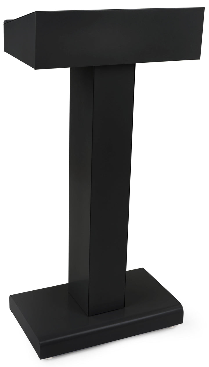 Metal Pedestal Lectern. Color Black or Silver.-Contemporary Lecterns and Podiums -Podiums Direct