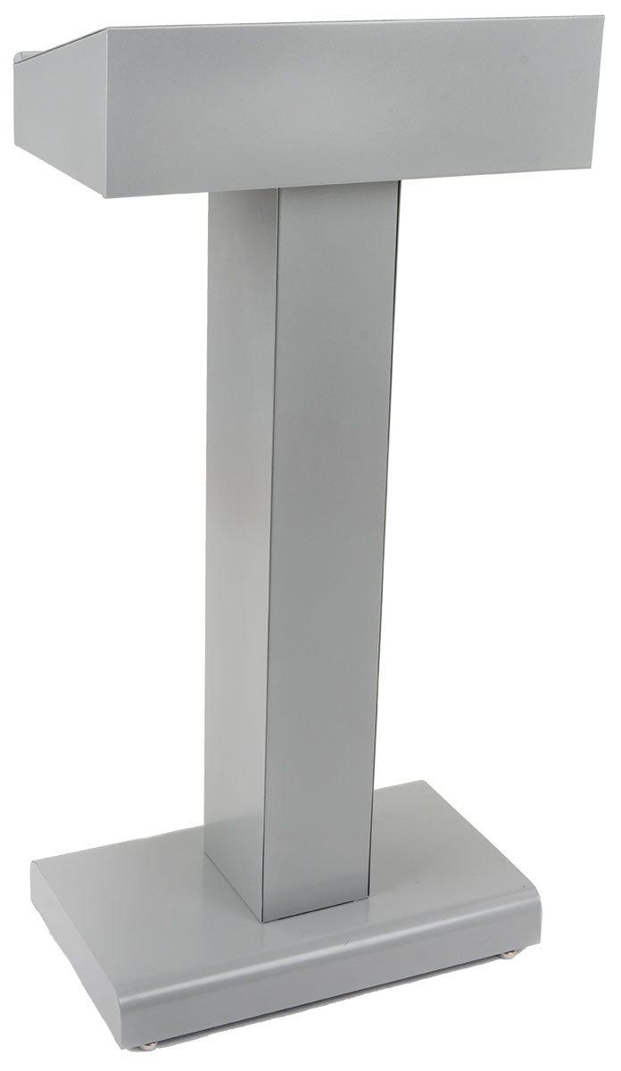 Metal Pedestal Lectern. Color Black or Silver-Silver-Contemporary Lecterns and Podiums -Podiums Direct