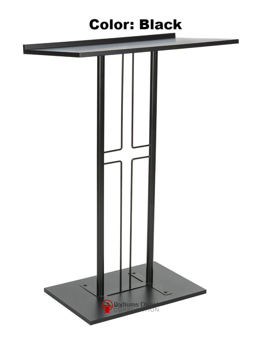 Metal Truss Lectern Cross Design-Metal Truss Podiums and Lecterns-Podiums Direct