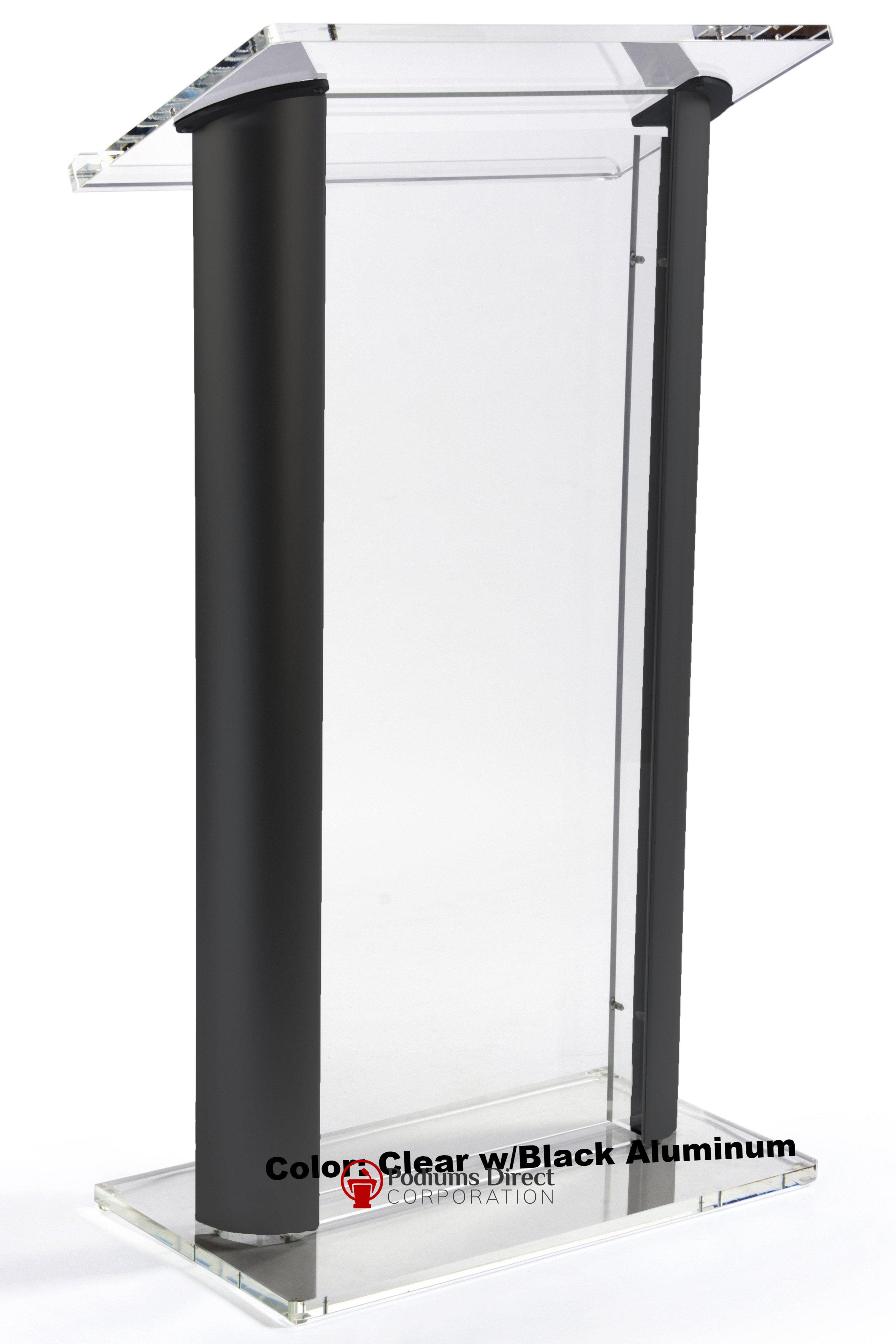 Contemporary Acrylic and Aluminum Podium SN3080 Alumacrylic