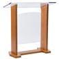 Wood with Acrylic Pulpit in Maple. Optional Cross or Plain Front Panel-Plain Front Panel-Wood With Acrylic Pulpits, Podiums and Lecterns-Podiums Direct