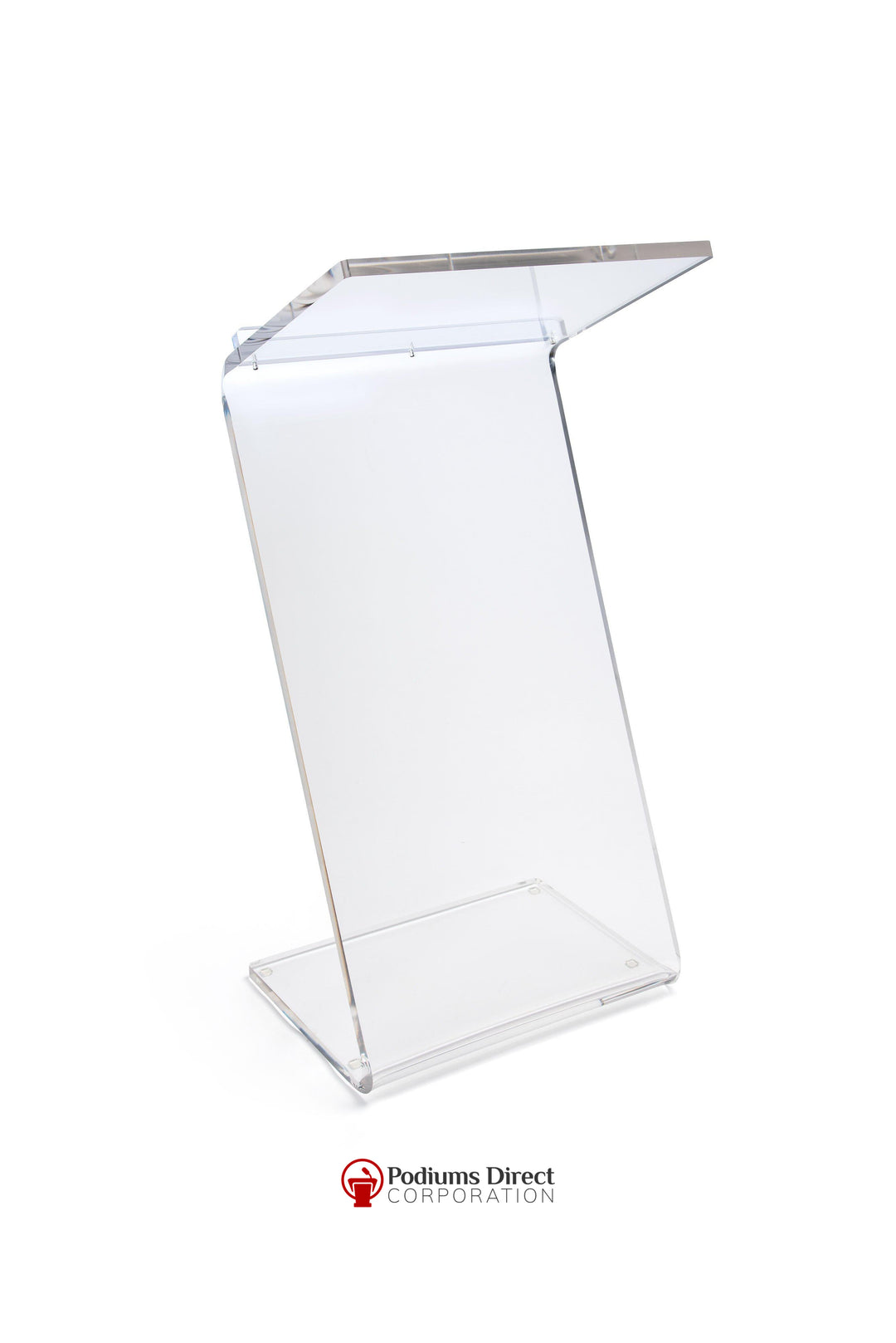 Clear Acrylic Plateau Podium-Acrylic Pulpits, Podiums and Lecterns-Podiums Direct