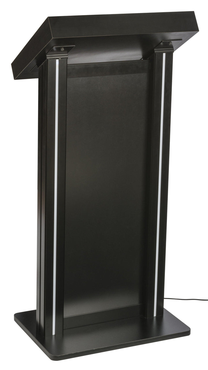 LED Lectern With Vertical Down Post Lighting-Contemporary Lecterns and Podiums -Podiums Direct