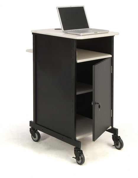 AV Presentation Cart with Locking Cabinet: Oklahoma Sound Jumbo
