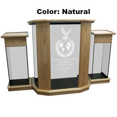 Glass Pulpit NC12/NC12G Prestige RHEMA-Glass Pulpits, Podiums and Lecterns and Communion Tables-Podiums Direct