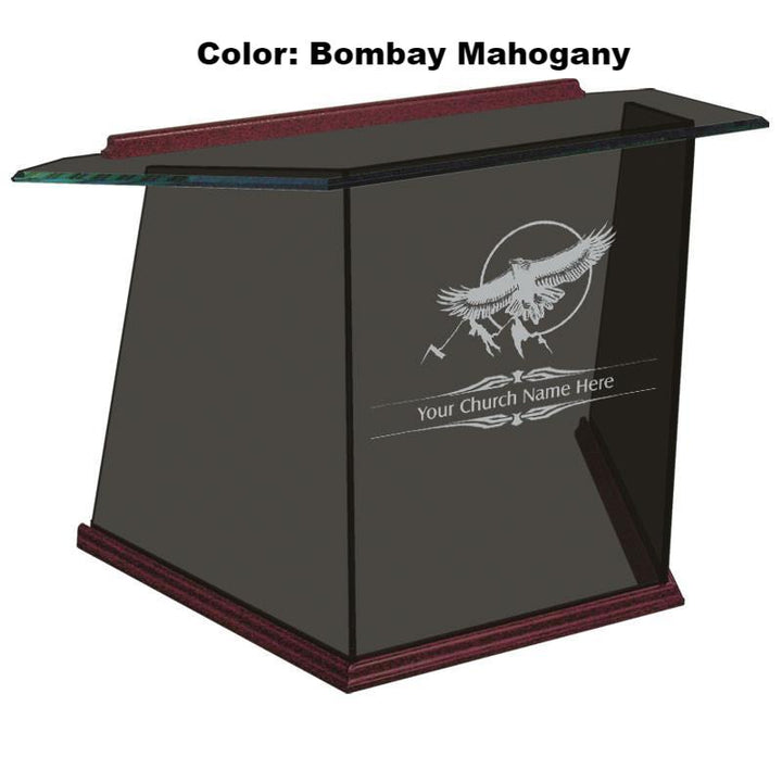 Tabletop Lectern NC2T/NC2TG Prestige Glass-Smoked Glass-Tabletop Lecterns-Podiums Direct