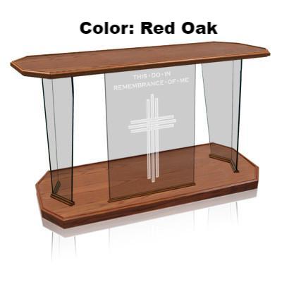Glass Communion Table NC41/NC41G Prestige Elegance-Wood Top-Glass Pulpits, Podiums and Lecterns and Communion Tables-Podiums Direct