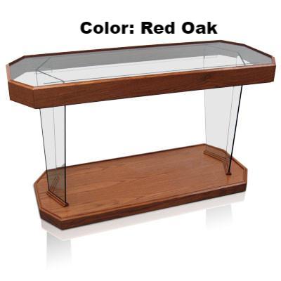 Glass Communion Table NC40/NC40G Prestige RHEMA-Red Oak-Glass Pulpits, Podiums and Lecterns and Communion Tables-Podiums Direct