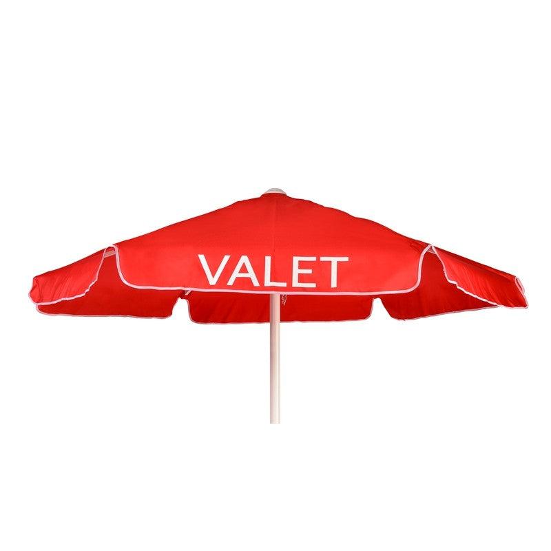 Valet Podium Aluminum Frame Umbrella-Red Valet-Valet Podiums, Security, and Host Stations-Podiums Direct
