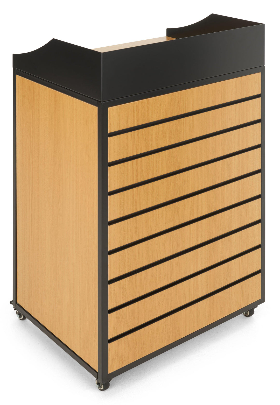 Valet Podium and Host Station, Restaurant/Cafe' Host Stand - 24" With Slatwall Front -Valet Podiums, Security, and Host Stations-Podiums Direct