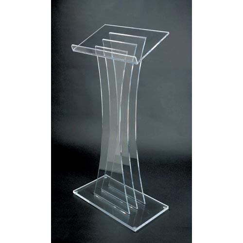 Acrylic Lectern Contemporary Style SN3065-Acrylic Pulpits, Podiums and Lecterns-Podiums Direct