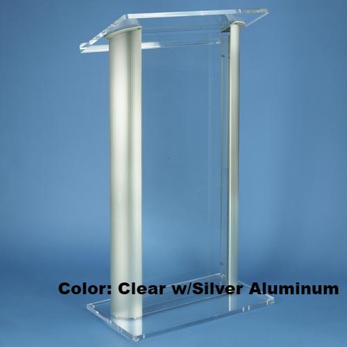 Contemporary Acrylic and Aluminum Podium SN3080 Alumacrylic-Contemporary Acrylic and Aluminum Podiums-Podiums Direct