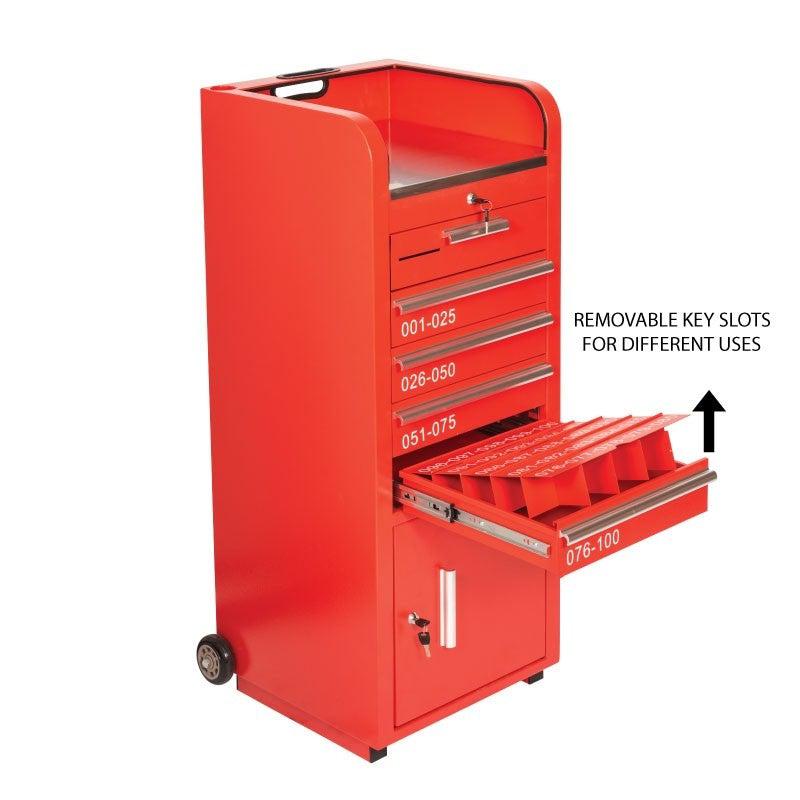 Valet Podium With 100 Key Slot Cabinet-Red Key Slots-Valet Podiums, Security, and Host Stations-Podiums Direct