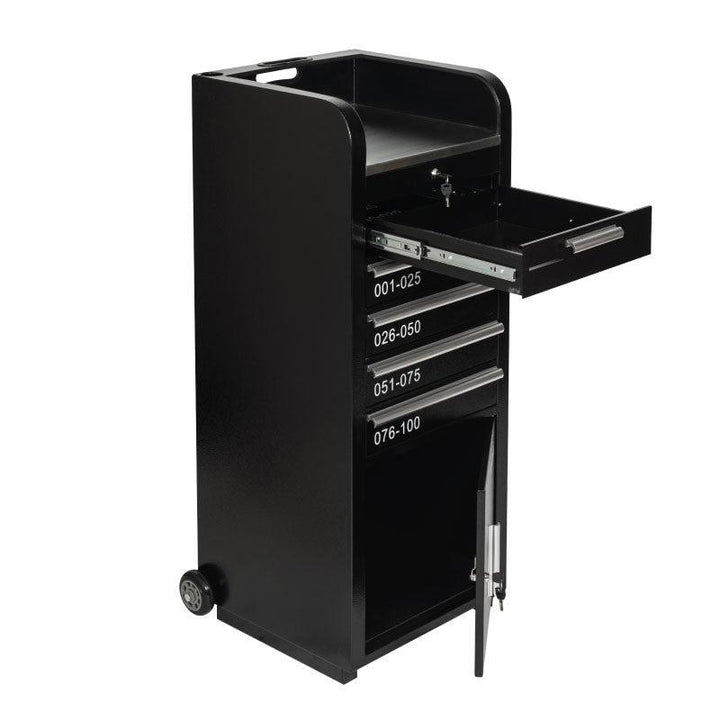 Valet Podium With 100 Key Slot Cabinet-Side View-Valet Podiums, Security, and Host Stations-Podiums Direct