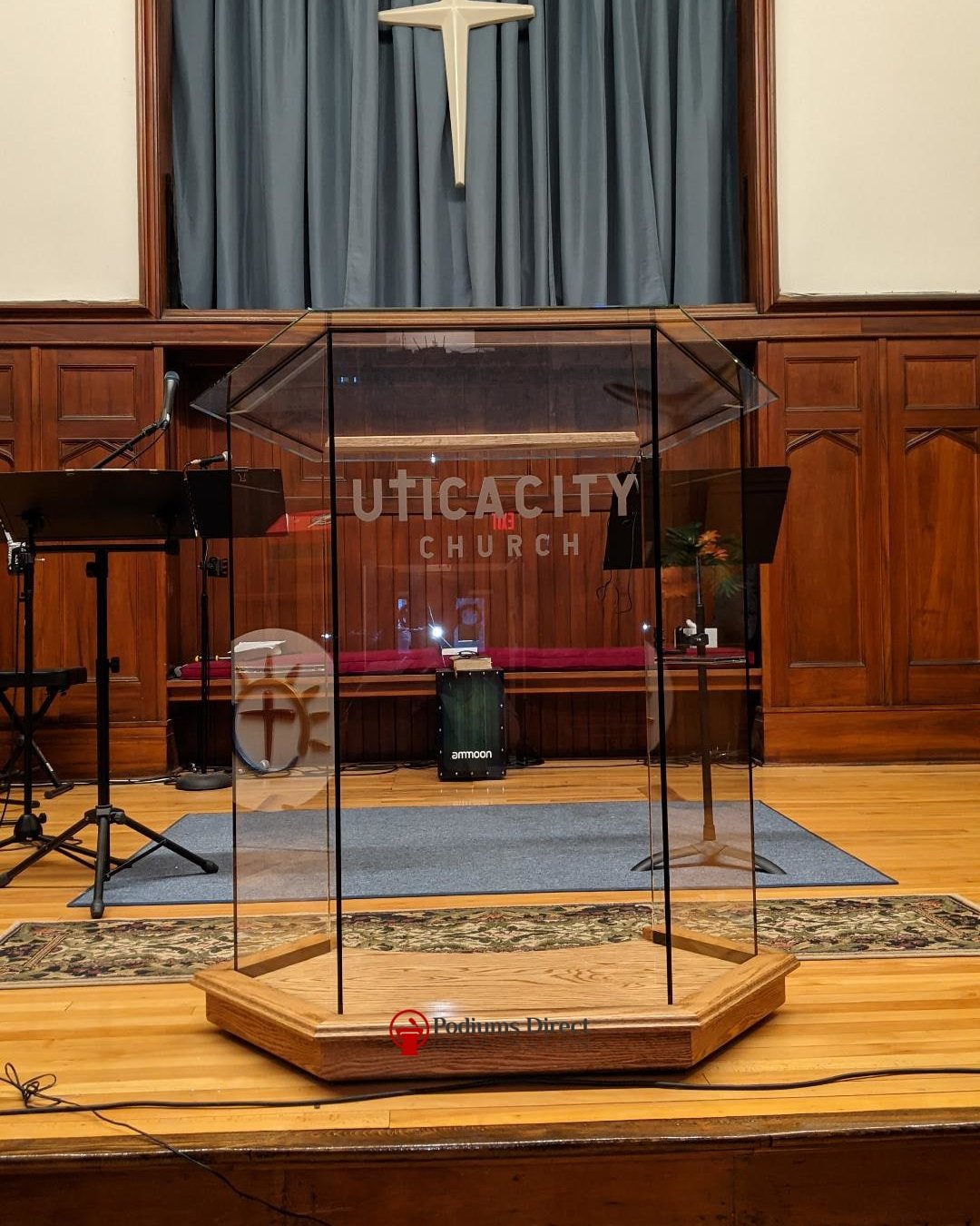 Foundation glass pulpit, your name in the glass